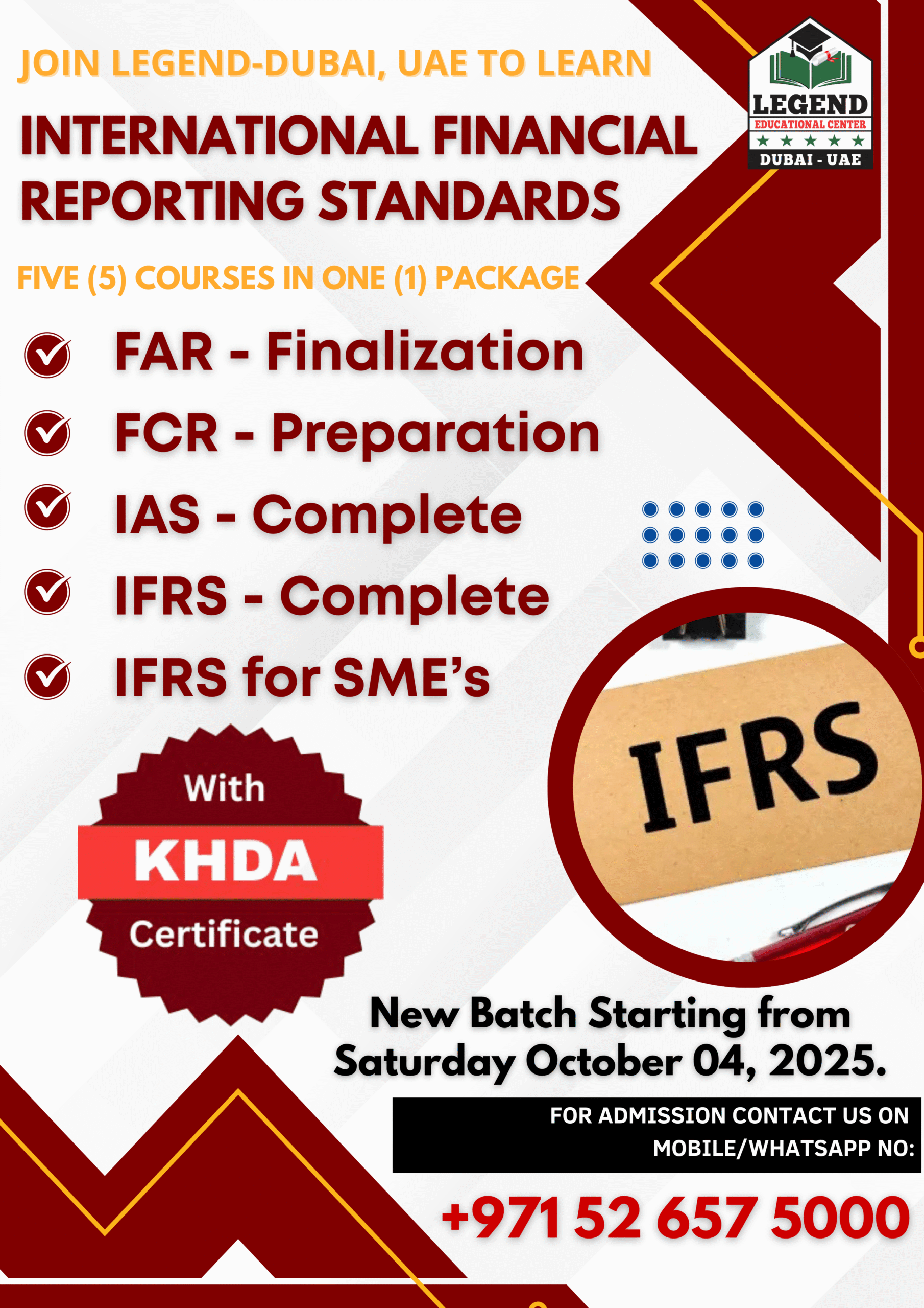 Best IFRS and SFS Training in Dubai
