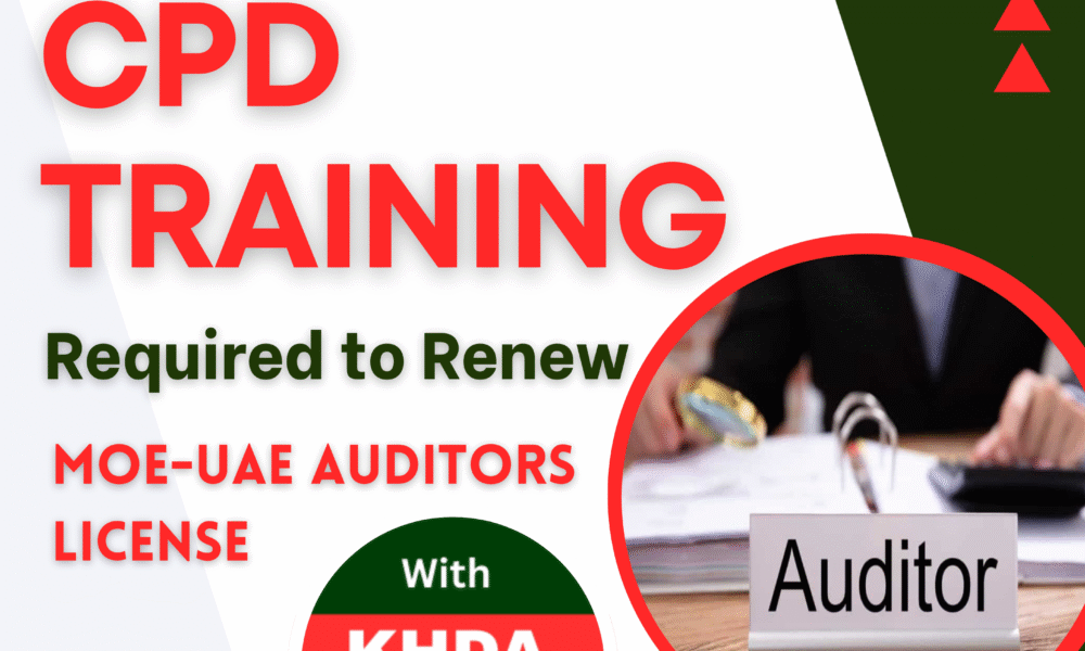 MOE-UAE Auditors License with Approved CPD Training Programs
