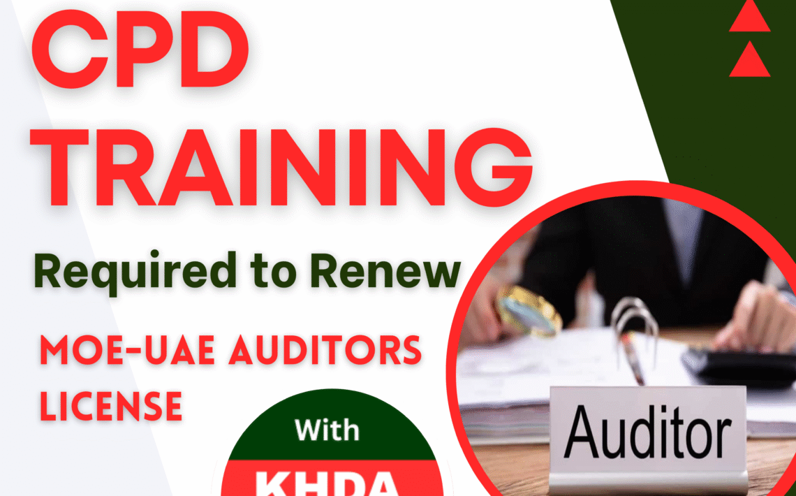MOE-UAE Auditors License with Approved CPD Training Programs