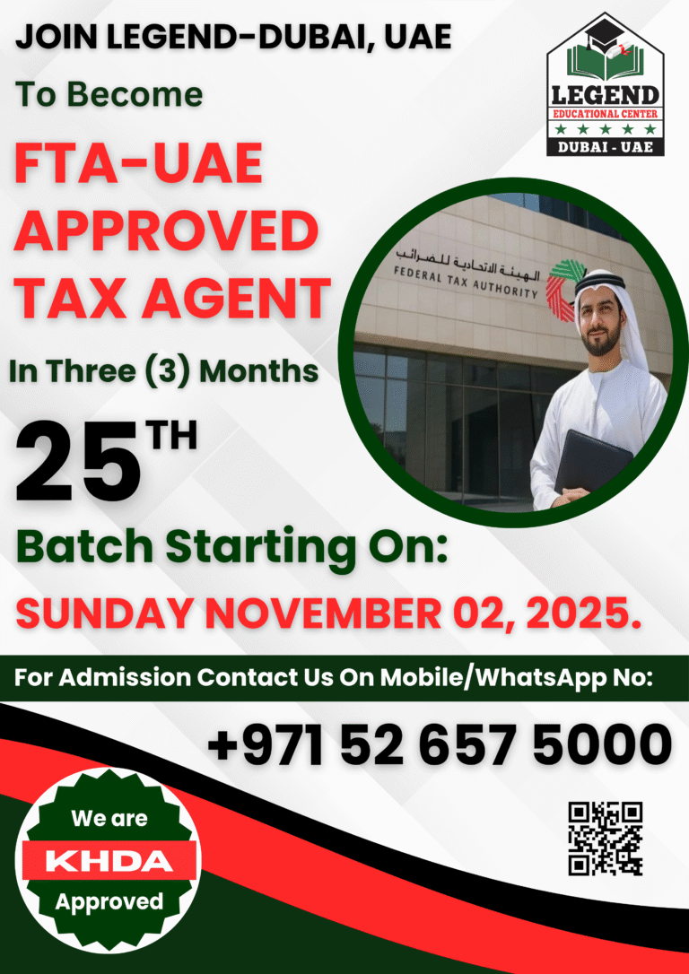 FTA Tax Agent Certification Training in Dubai
