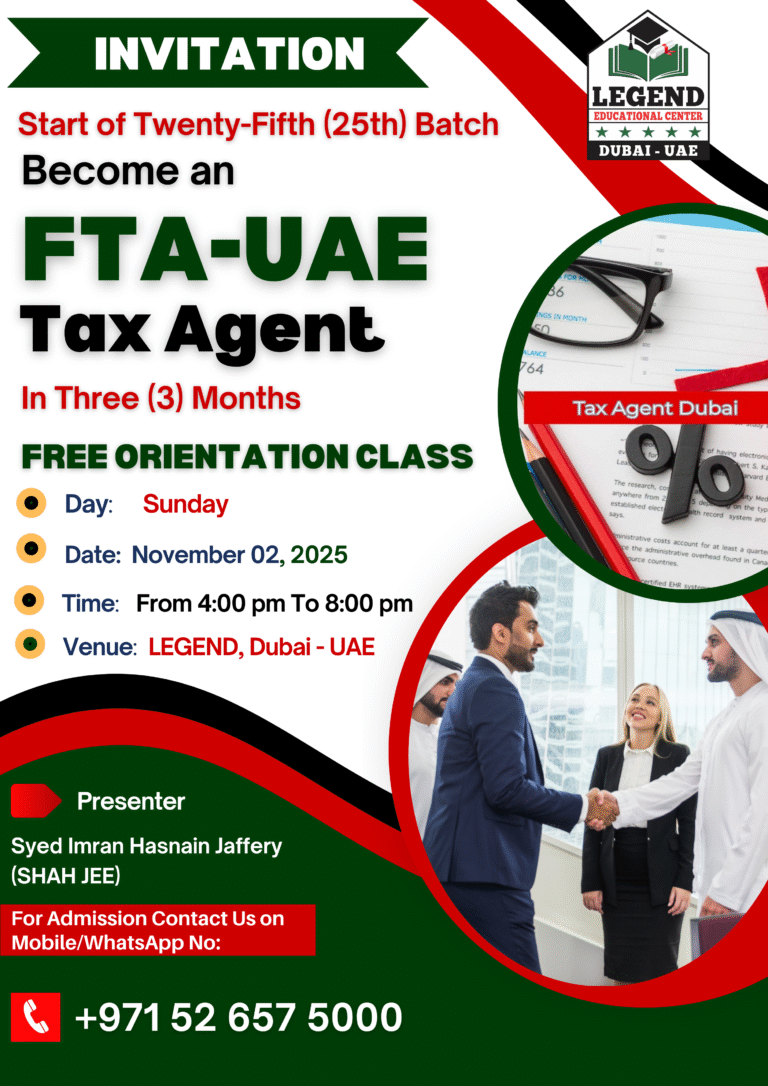 Become a Licensed FTA-UAE Tax Agent in Three Months