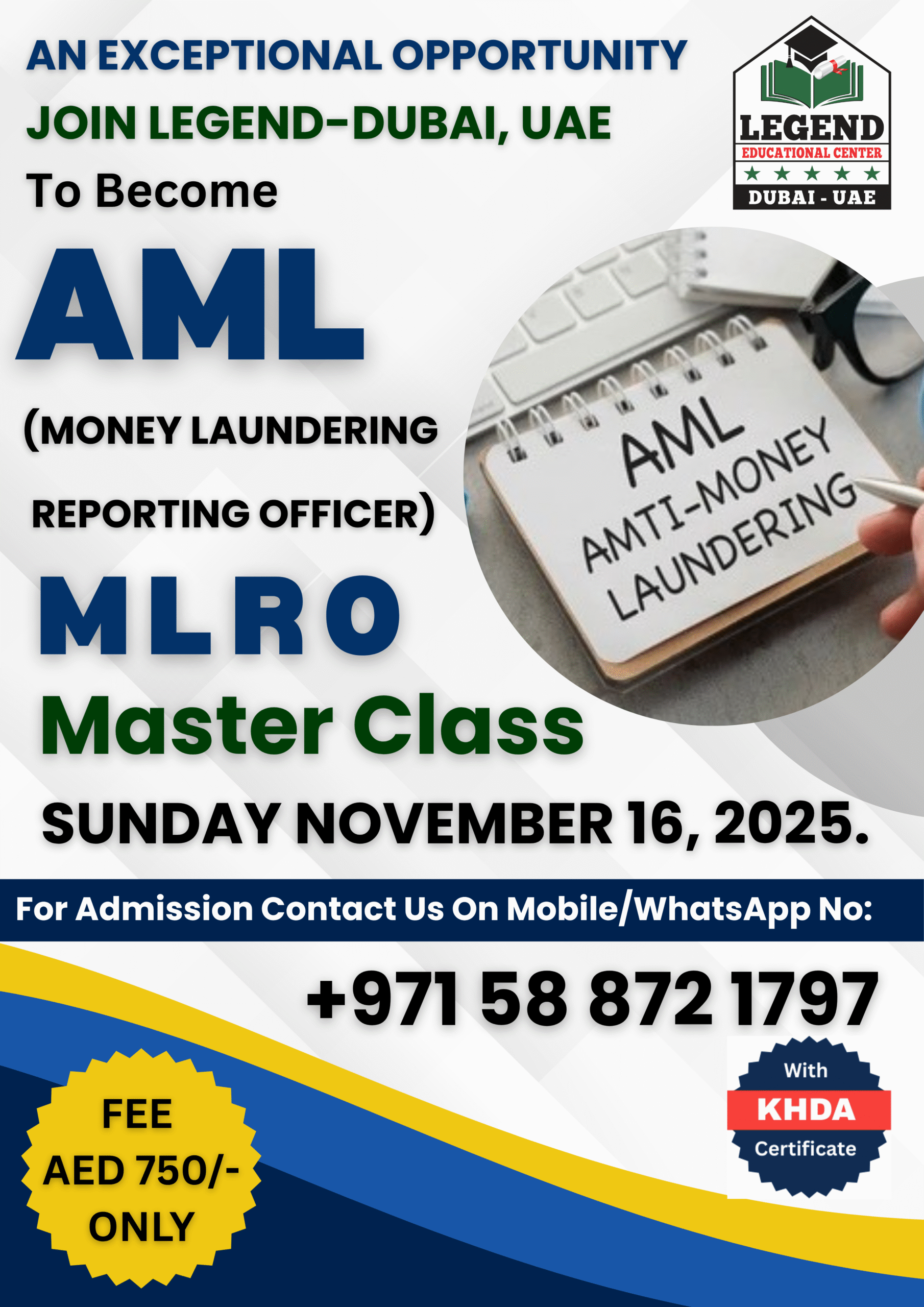 KHDA-Approved AML Training in Dubai