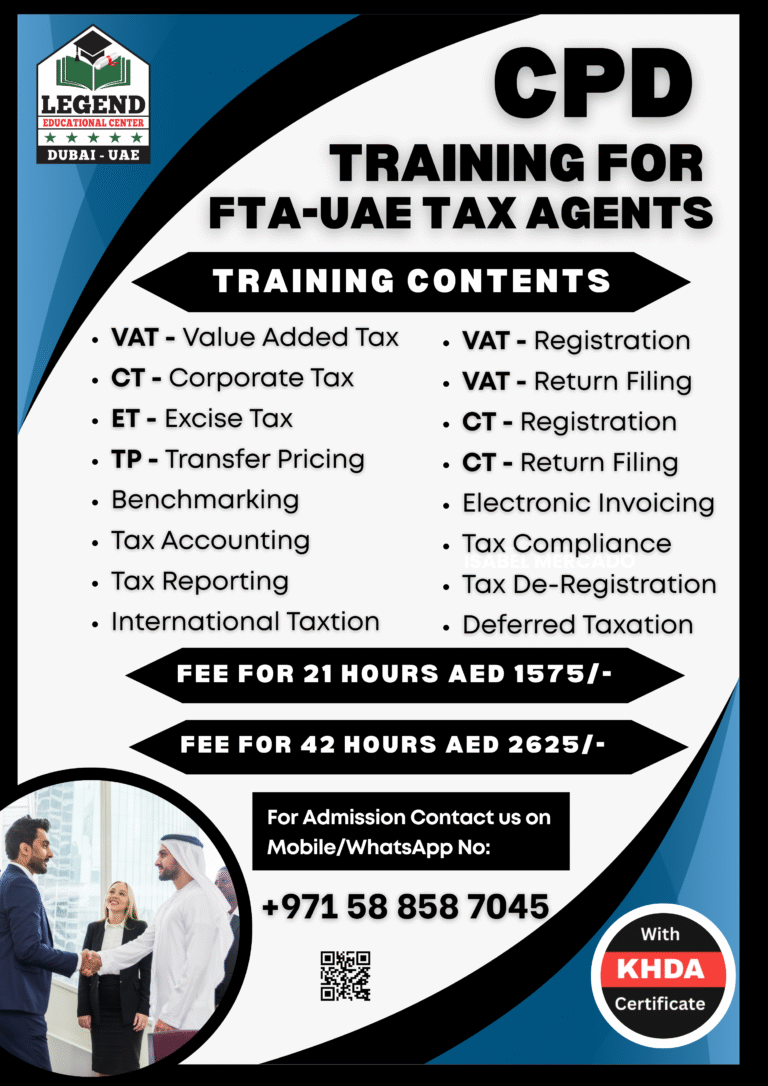 Certified CPD Training for FTA Tax Agents in Dubai