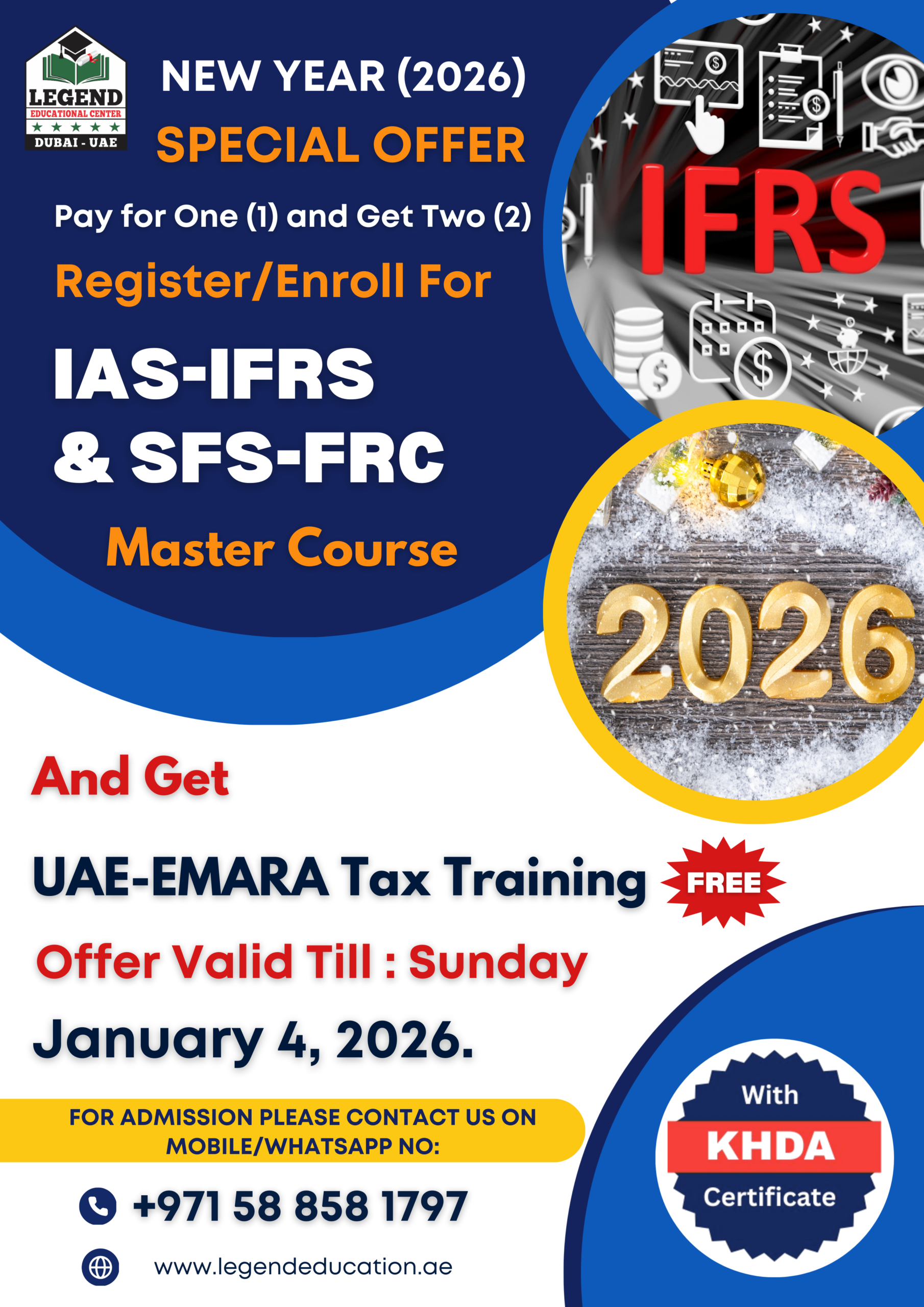 IAS-IFRS & SFS-FRC Training Master Course in Dubai