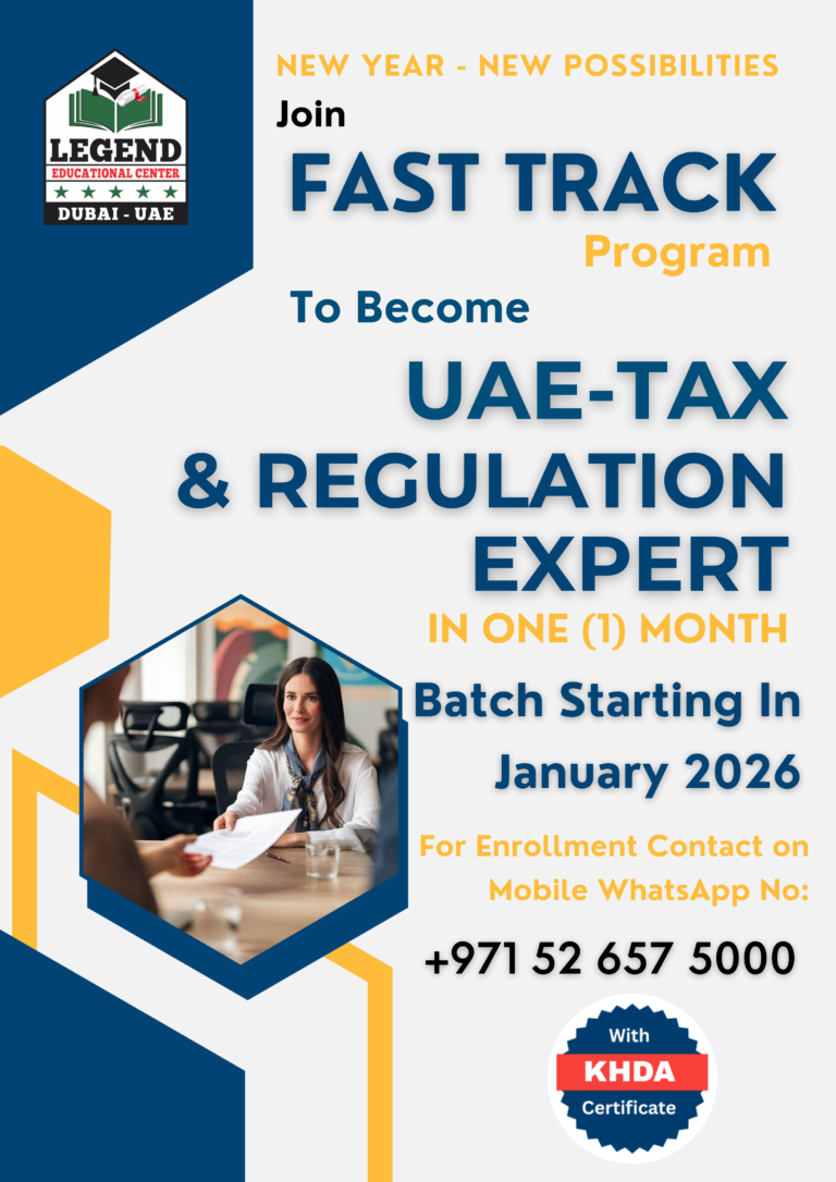 Become a UAE Tax & Regulation Expert in One Month